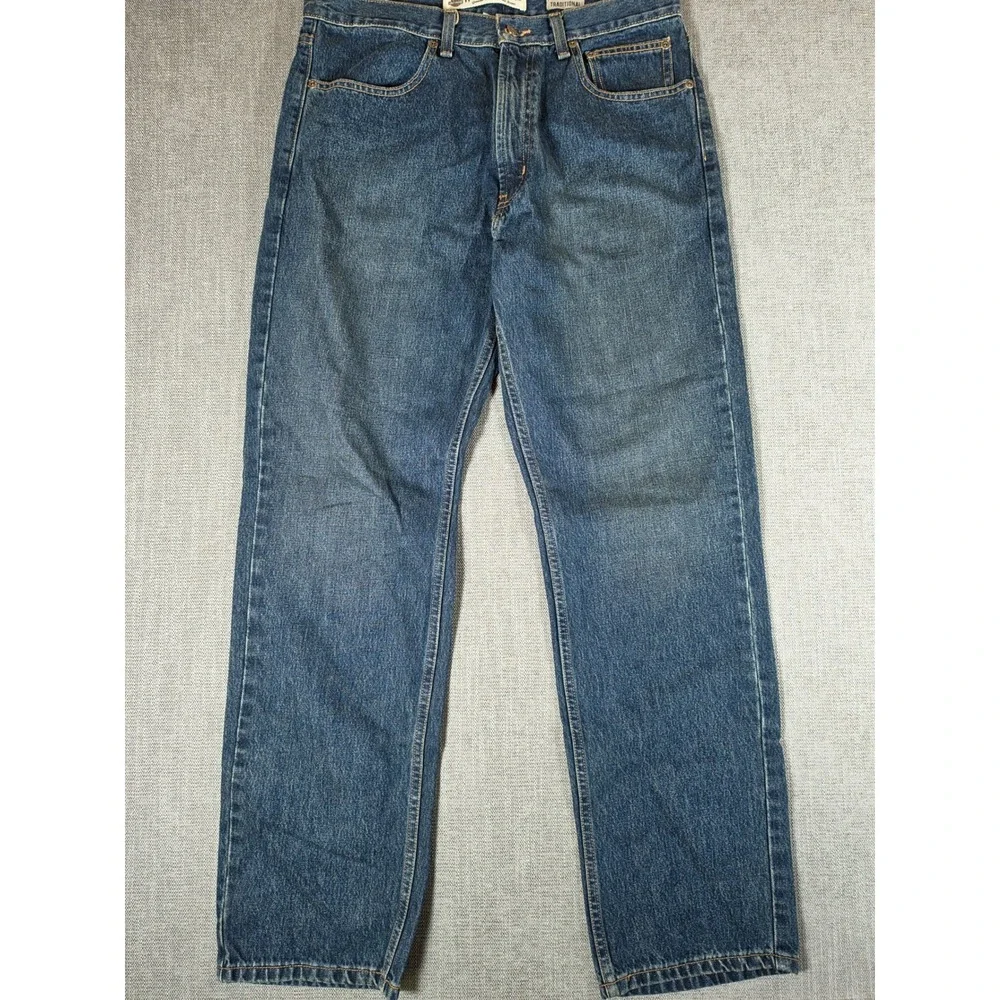 Harley Davidson Jeans Mens 34/32 Blue Traditional Fit Straight Leg Denim